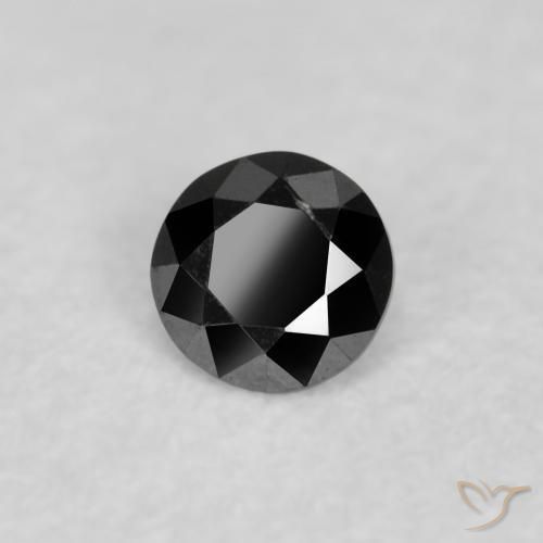 Diamante Nero naturale da 0.05 ct, Rotondo, Opaco