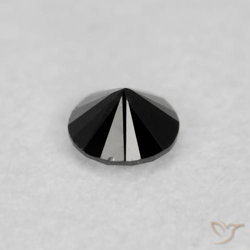 Diamante Nero naturale da 0.05 ct, Rotondo, Opaco