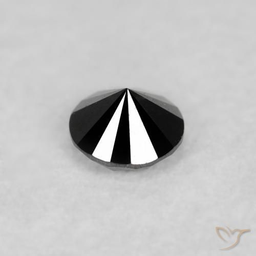 Diamante Nero naturale da 0.06 ct, Rotondo, Opaco
