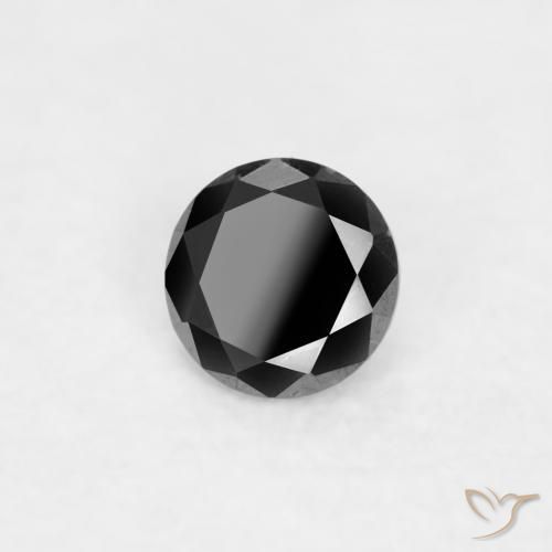 Diamante Nero naturale da 0.03 ct, Rotondo, Opaco