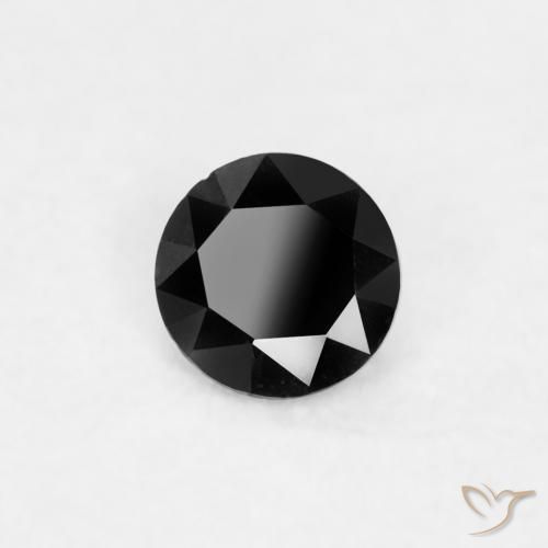 Diamante Nero naturale da 0.03 ct, Rotondo, Opaco