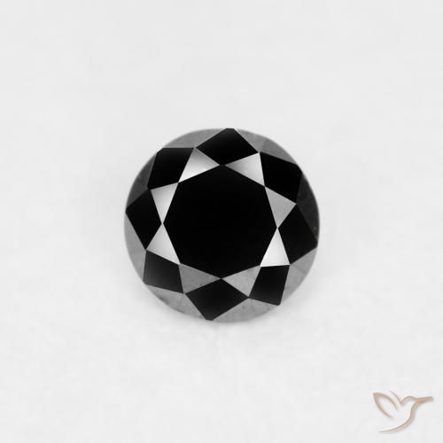 0.03ct Naturale Nero Diamante, Rotondo, Opaco