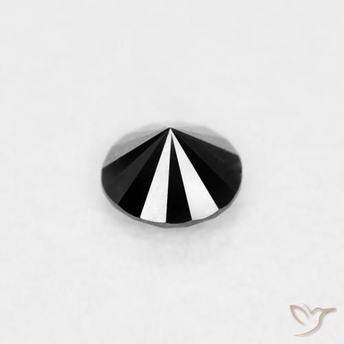 Diamante Nero naturale da 0.03 ct, Rotondo, Opaco