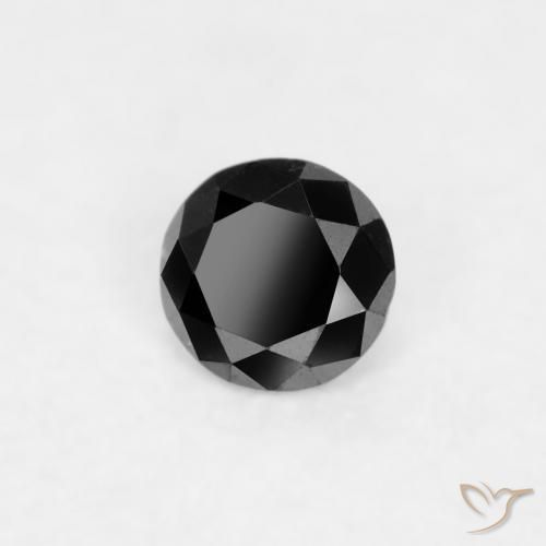 Diamante Nero naturale da 0.03 ct, Rotondo, Opaco