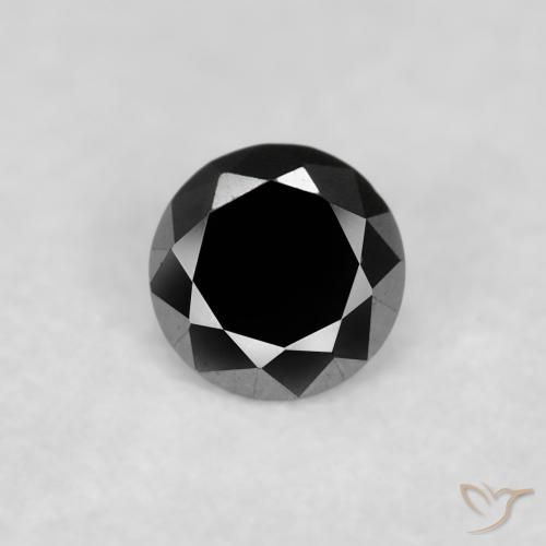 0.05ct Naturale Nero Diamante, Rotondo, Opaco