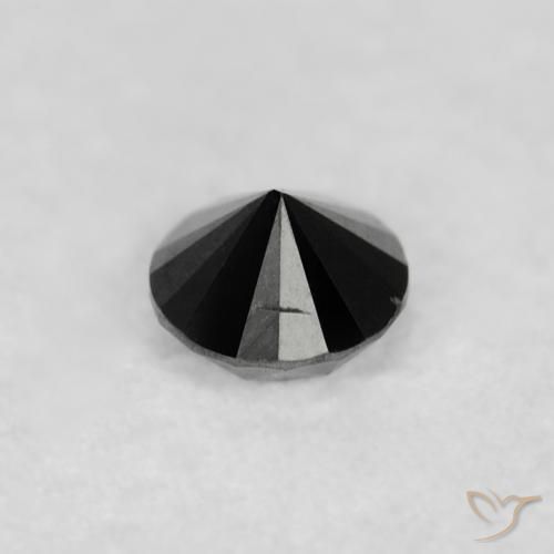 Diamante Nero naturale da 0.05 ct, Rotondo, Opaco