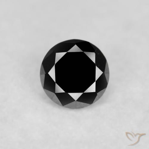 0.05ct Naturale Nero Diamante, Rotondo, Opaco