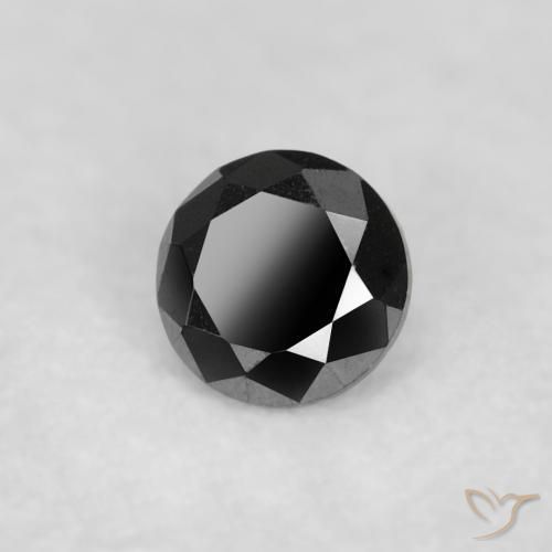 Diamante Nero naturale da 0.05 ct, Rotondo, Opaco