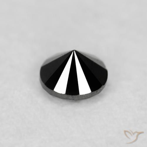 Diamante Nero naturale da 0.05 ct, Rotondo, Opaco