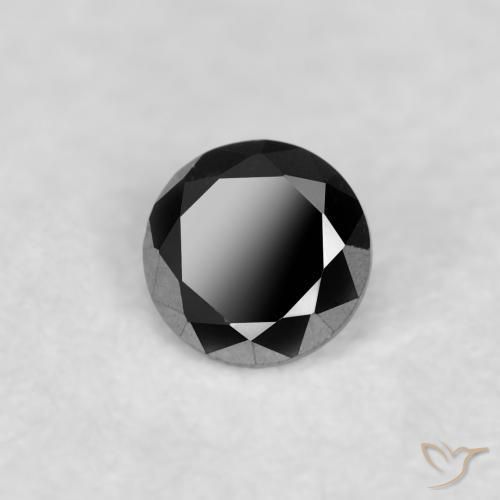 Diamante Nero naturale da 0.05 ct, Rotondo, Opaco