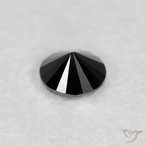 Diamante Nero naturale da 0.05 ct, Rotondo, Opaco