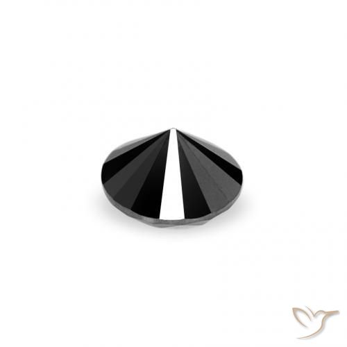 Diamante Nero naturale da 0.07 ct, Rotondo, Opaco