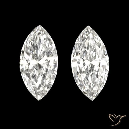0.12ctw H Diamante Pietre preziose, Taglio marquise, VVS