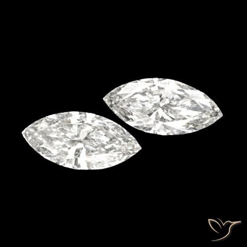 Gemme di Diamante H naturale da 0.10 ct, Taglio marquise, VVS