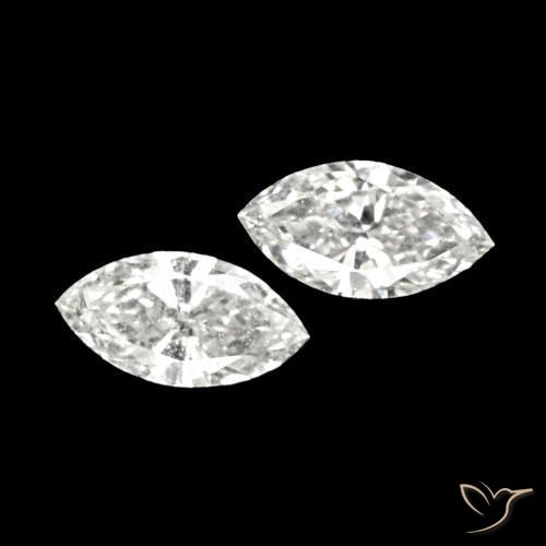 Gemme di Diamante H naturale da 0.12 ct, Taglio marquise, VVS