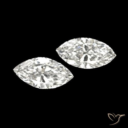 Gemme di Diamante H naturale da 0.12 ct, Taglio marquise, VVS
