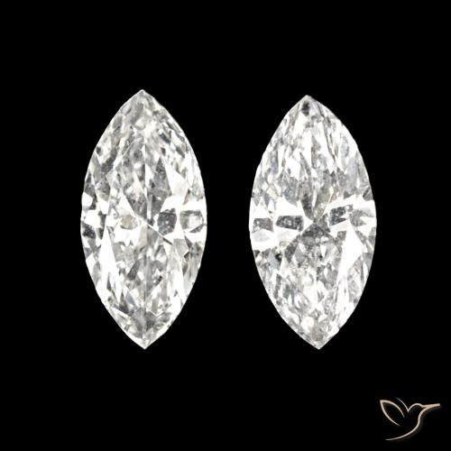0.13ctw H Diamante Pietre preziose, Taglio marquise, VVS