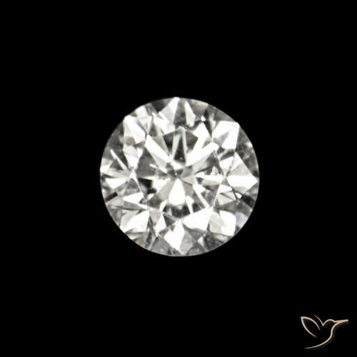 Diamante E naturale da 0.02 ct, Rotondo, VVS-VS