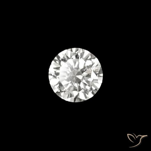 Diamante F naturale da 0.03 ct, Taglio rotondo, VVS
