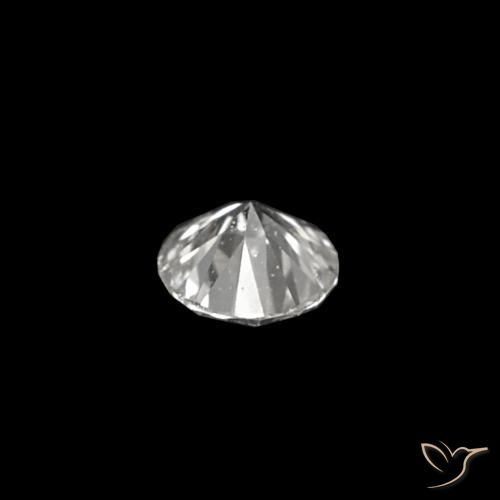 Diamante E naturale da 0.03 ct, Taglio rotondo, VVS