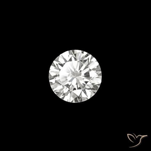 Diamante E naturale da 0.03 ct, Taglio rotondo, VVS