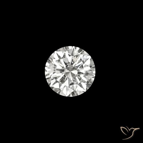 Diamante E naturale da 0.03 ct, Taglio rotondo, VVS