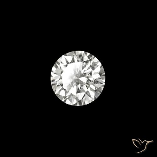 Diamante E naturale da 0.03 ct, Taglio rotondo, VVS