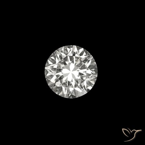 Diamante E naturale da 0.03 ct, Taglio rotondo, VVS