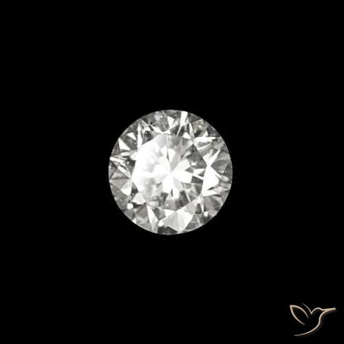 Diamante E naturale da 0.03 ct, Taglio rotondo, VVS