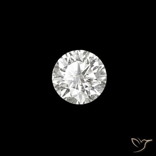 Diamante E naturale da 0.03 ct, Taglio rotondo, VVS