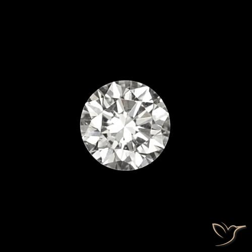 Diamante E naturale da 0.03 ct, Taglio rotondo, VVS