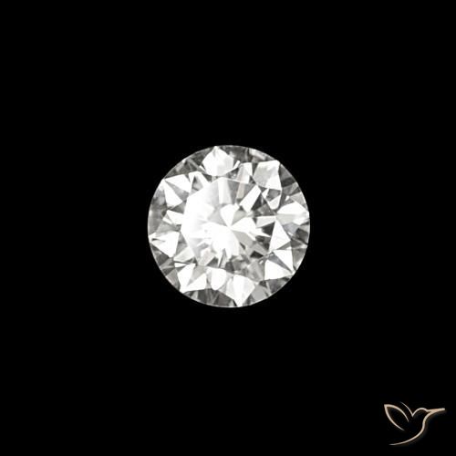 Diamante E naturale da 0.03 ct, Taglio rotondo, VVS