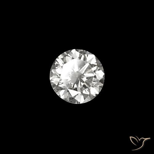 Diamante E naturale da 0.03 ct, Taglio rotondo, VVS
