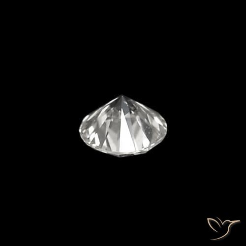 Diamante E naturale da 0.03 ct, Taglio rotondo, VVS