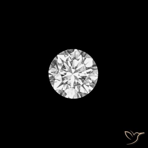 Diamante D naturale da 0.03 ct, Taglio rotondo, VVS