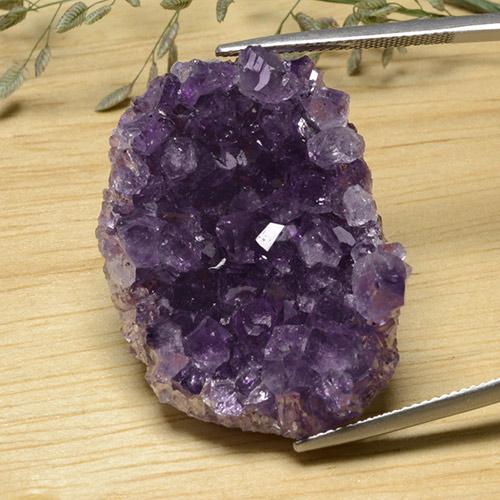Druzy Ametista Viola scuro naturale da 61.70 ct, Forma fantasia, Opaco