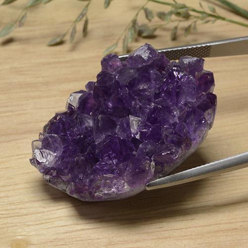 Druzy Ametista Viola scuro naturale da 75.76 ct, Forma fantasia, Opaco