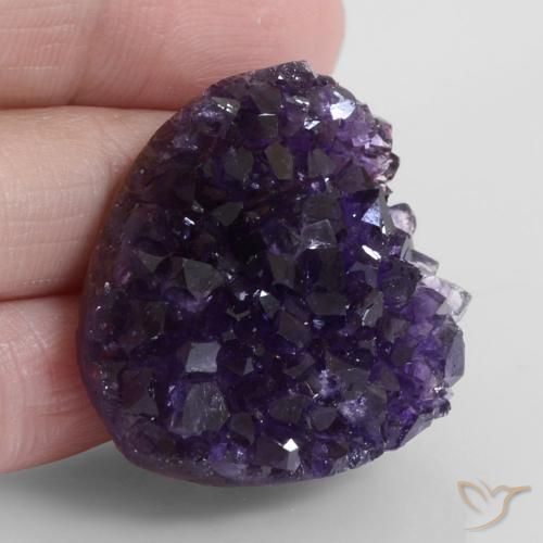 Drusa di ametista naturale viola da 73,57 ct, forma fantasia, opaco