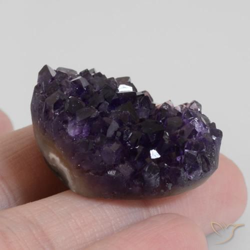 Drusa di ametista naturale viola da 73,57 ct, forma fantasia, opaco