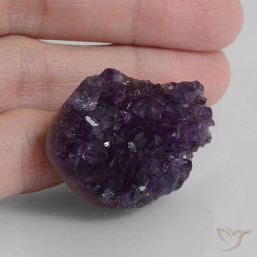 Druzy Ametista Viola medio-scuro naturale da 67.71 ct, Forma fantasia, Opaco