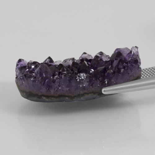 Drusa di ametista naturale viola da 59,31 ct, forma fantasia, opaco