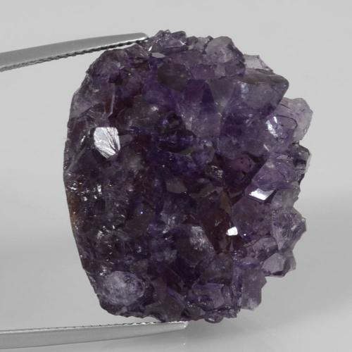 Druzy Ametista Viola medio-scuro naturale da 65.12 ct, Forma fantasia, Opaco