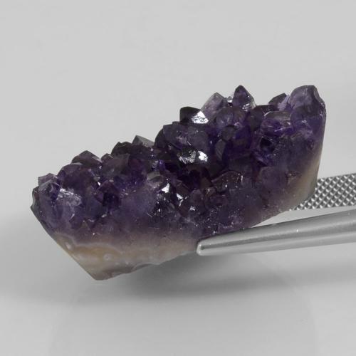 Drusa di ametista naturale viola da 67,83 ct, forma fantasia, opaco