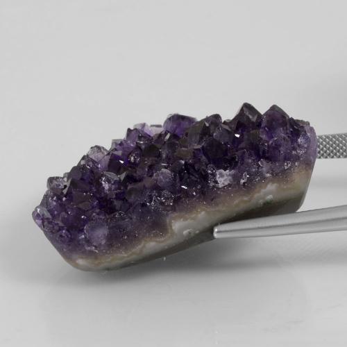 Drusa di ametista naturale viola da 79,16 ct, forma fantasia, opaco