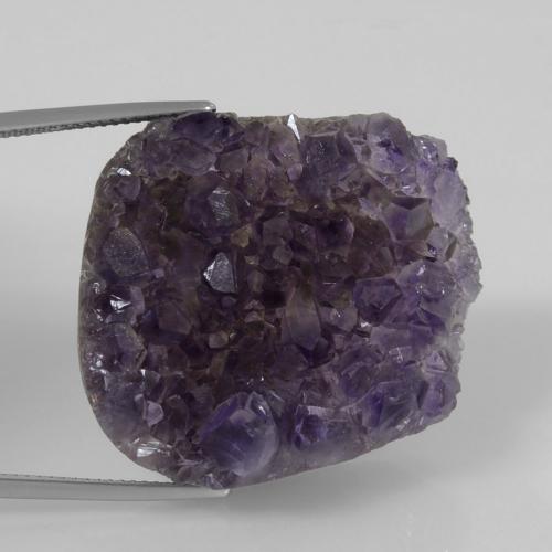 Drusa di ametista naturale viola da 72,22 ct, forma fantasia, opaco