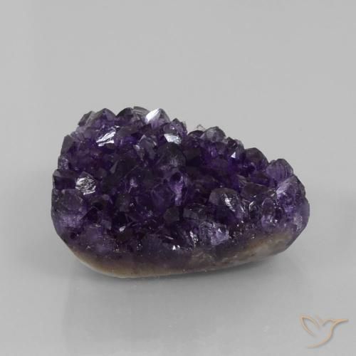74.48ct Naturale Viola scuro Druzy Ametista, Taglio a fantasia, Opaco