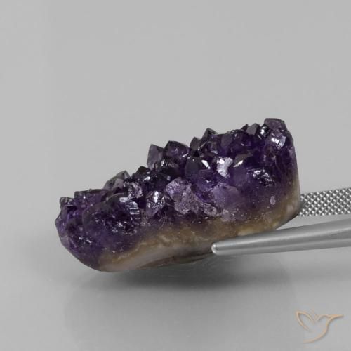 Druzy Ametista Viola scuro naturale da 74.48 ct, Taglio a fantasia, Opaco
