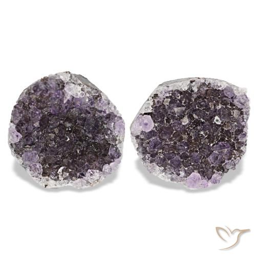Drusa di ametista naturale viola da 14,43 ct, forma fantasia, opaco
