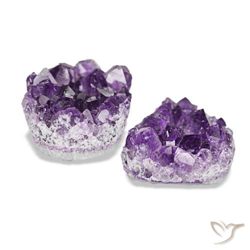 Drusa di ametista naturale viola da 15,65 ct, forma fantasia, opaco