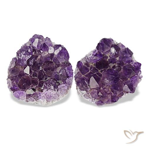 Drusa di ametista naturale viola da 14,07 ct, forma fantasia, opaco